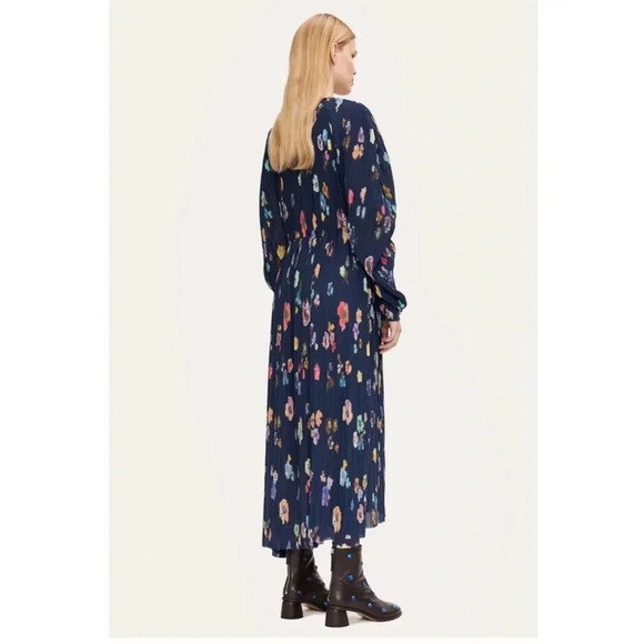 NWT STINE GOYA Luella Dress Flower Live at Night Size Small Color Blue - Picture 2 of 9